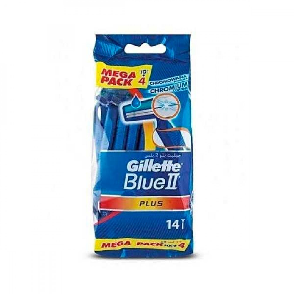 Gillette Blue Ii Razor Plus 10+4  Gillette Blue Ii Razor Plus 10+4