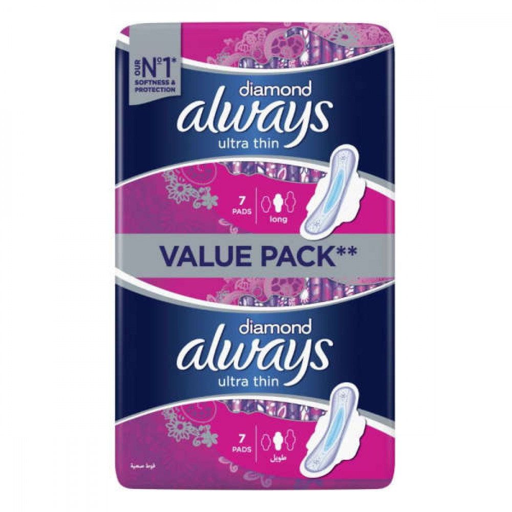 Always Diamond Ultra Thin Long 14 Pads  Always Diamond Ultra Thin Long 14 Pads