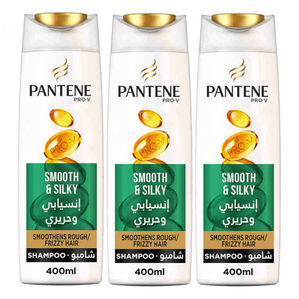 Pantene Smooth & Silky Shampoo 3 x 400ml  Pantene Smooth & Silky Shampoo 3 x 400ml