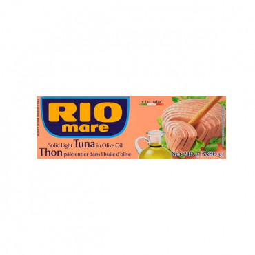 Rio Mare Light Tuna In Olive Oil 3 x80gm 