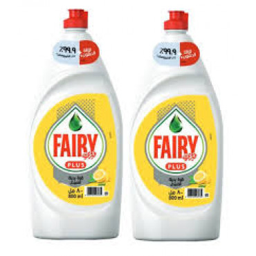 Fairy Dishwash Max Plus Lemon 2 X 800Ml