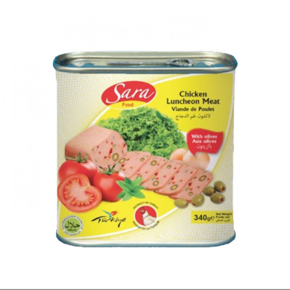 Sara Chicken Luncheon Meat Round Tin 340Gm Sara Chicken Luncheon Meat Round Tin 340Gm