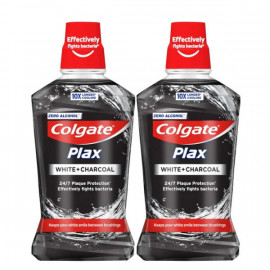 Colgate Plax Mouthwash White+Charcoal 2 x 500ml