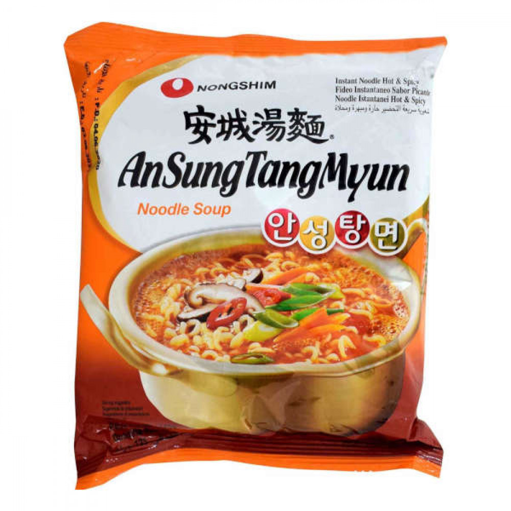 Nongshim An Sung Tang Myum Instant Noodle Hot & Spicy 125gm  Nongshim An Sung Tang Myum Instant Noodle Hot & Spicy 125gm