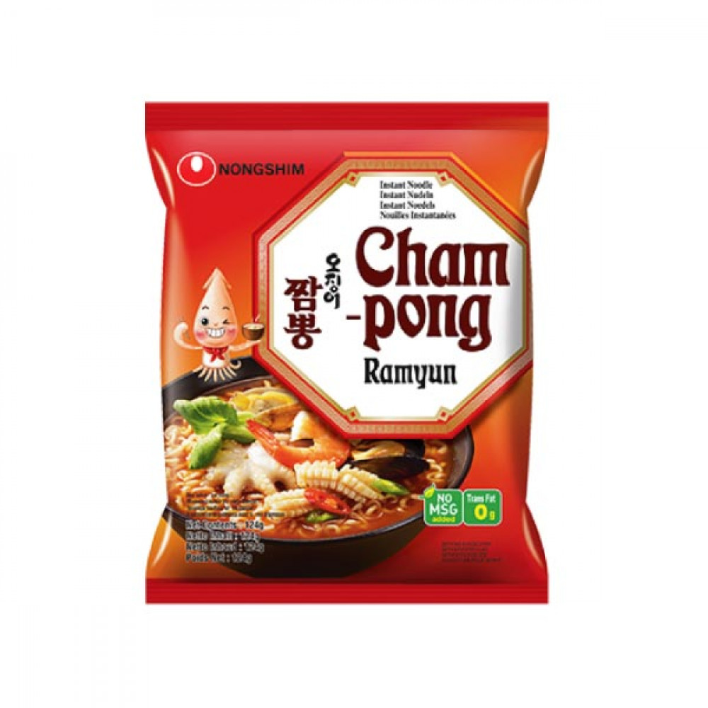 Nongshim Instant Noodle Champong Ramayun 124gm  Nongshim Instant Noodle Champong Ramayun 124gm