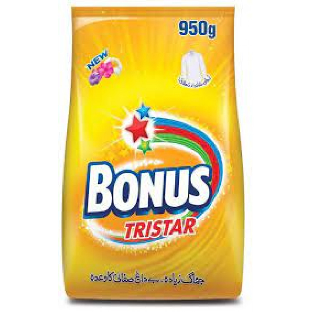 Bonus Tristar Detergent Powder 950Gm Bonus Tristar Detergent Powder 950Gm