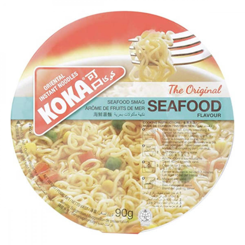 Koka Instant Bowl Noodle Seafood 90gm  Koka Instant Bowl Noodle Seafood 90gm