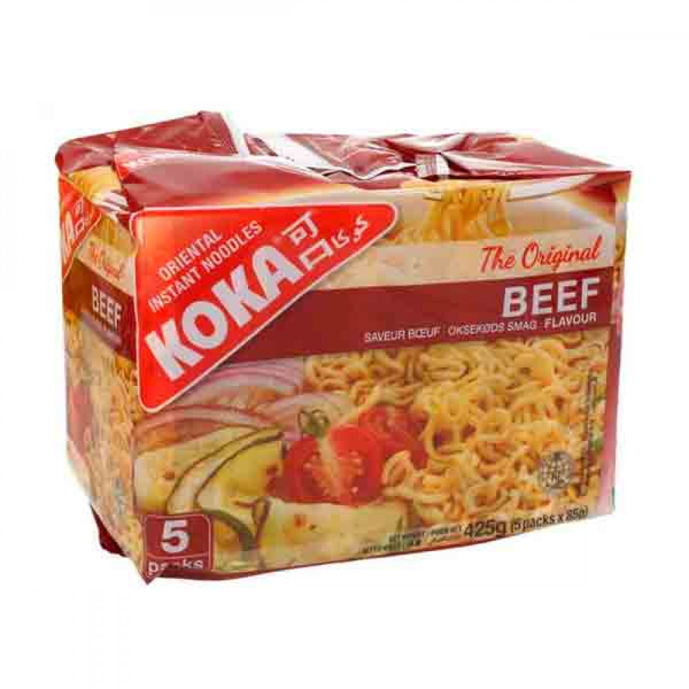 Koka Instant Noodles Beef 5 x 70gm  Koka Instant Noodles Beef 5 x 70gm