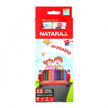 Nataraj Erasable 12 Colour Pencils 