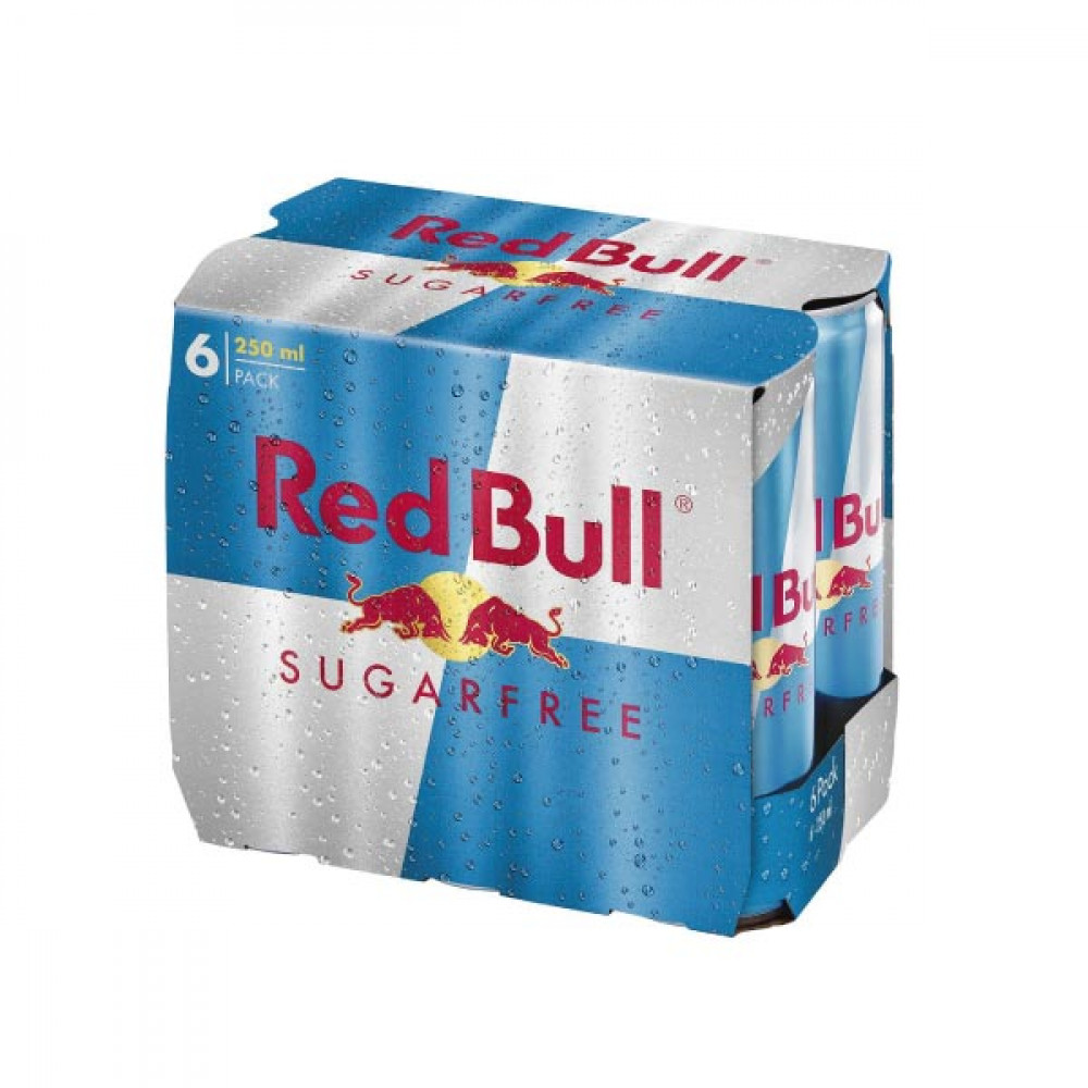 Red Bull Energy Drink Sugar Free 6 x 250ml  Red Bull Energy Drink Sugar Free 6 x 250ml