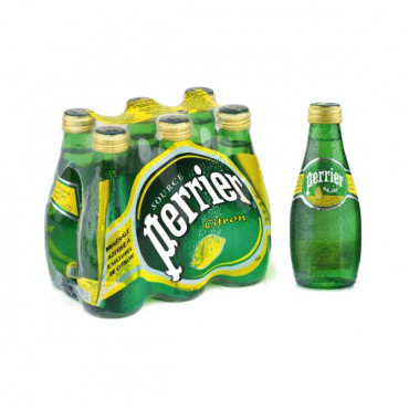 Perrier Sparkling Mineral Water Lemon 6 x 200ml 