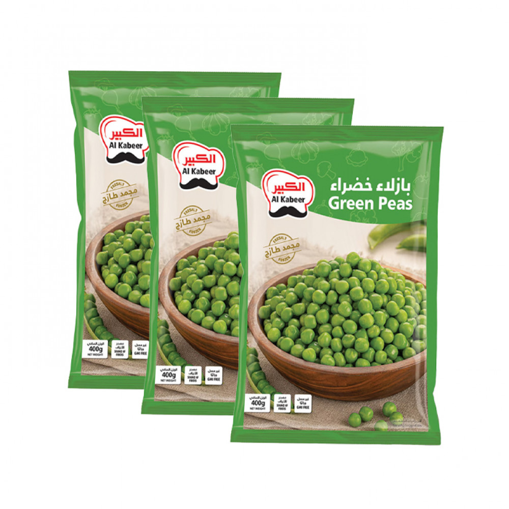 Al Kabeer Green Peas 3S*400Gm Sp
