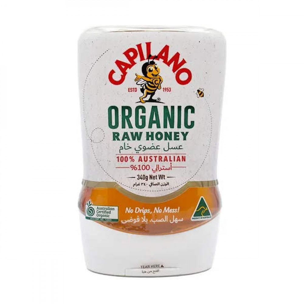 Capilano Organic Raw Honey 340gm  Capilano Organic Raw Honey 340gm