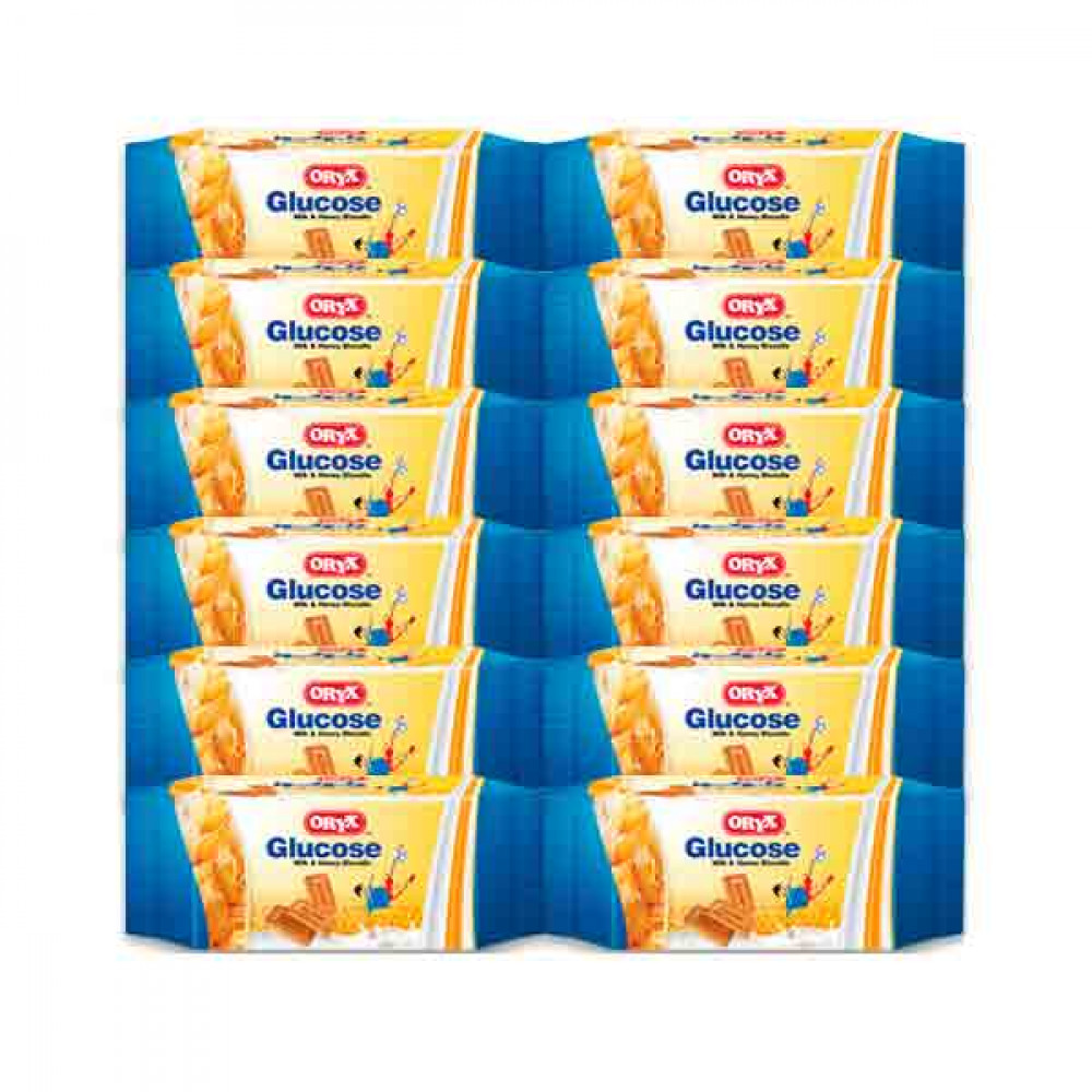 Oryx Glucose Milk & Honey Biscuits 12 x 48gm 