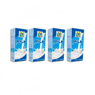 Awal Full Cream Long Life Milk 4 x 1Ltr 